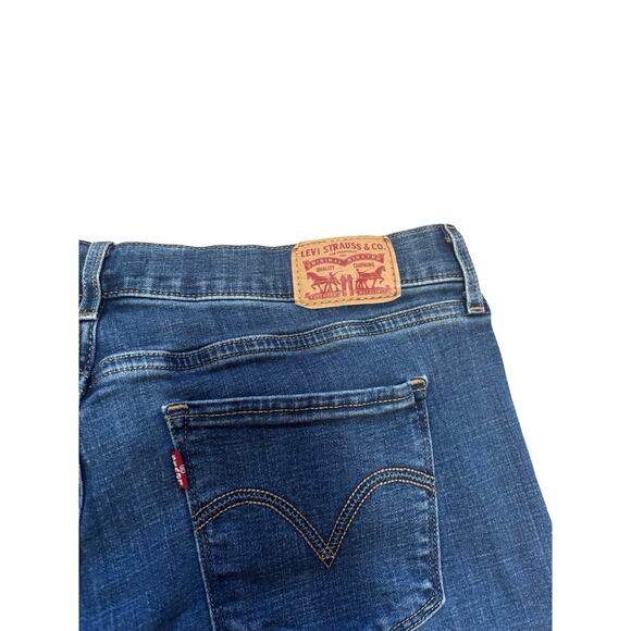 Levi’s Classic Straight Mid Rise Blue Jeans | Stretch Denim Size 12 - Picture 4 of 5